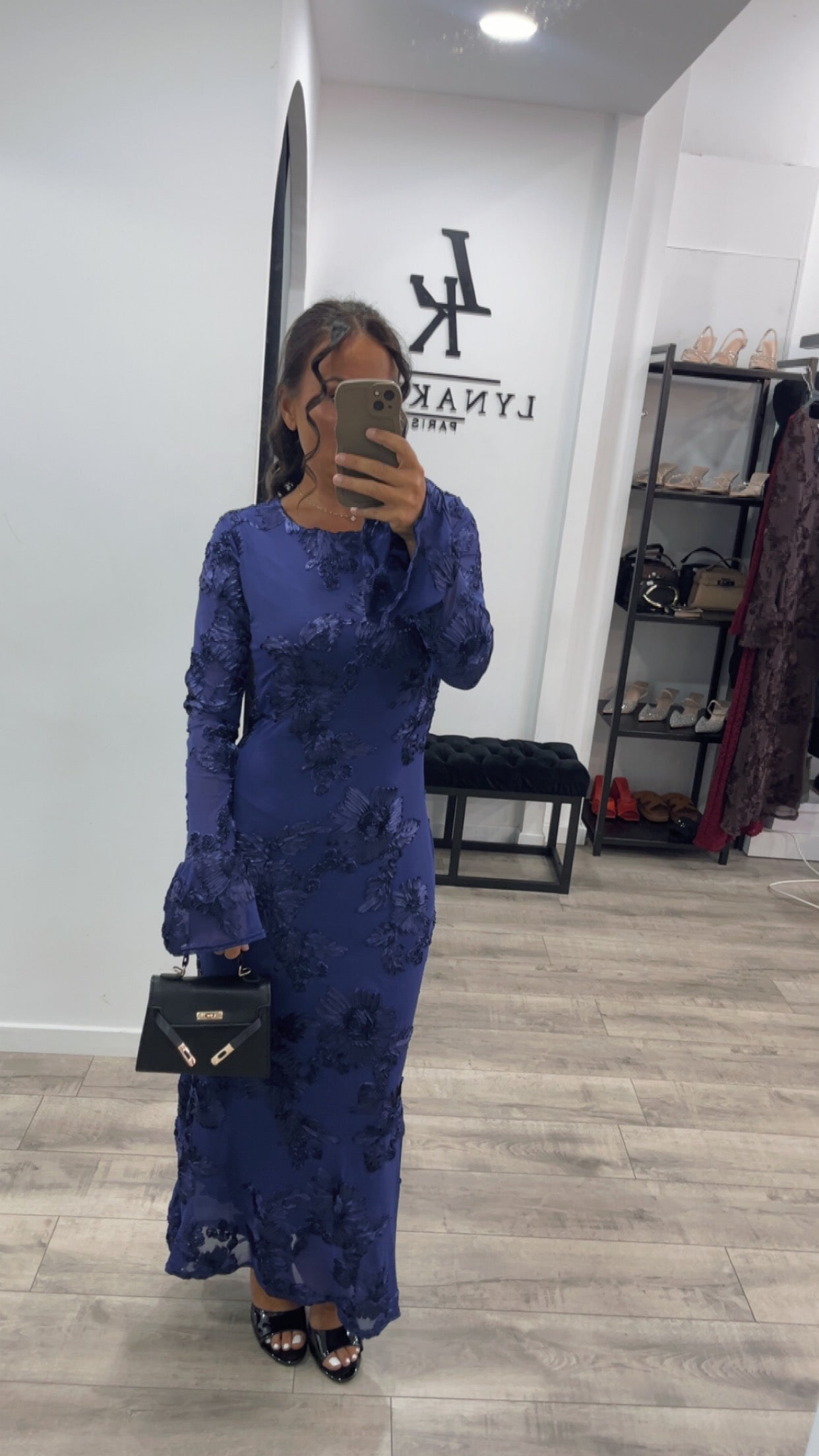 Robe bleu longue