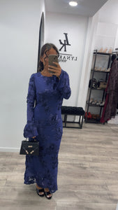 Robe bleu longue