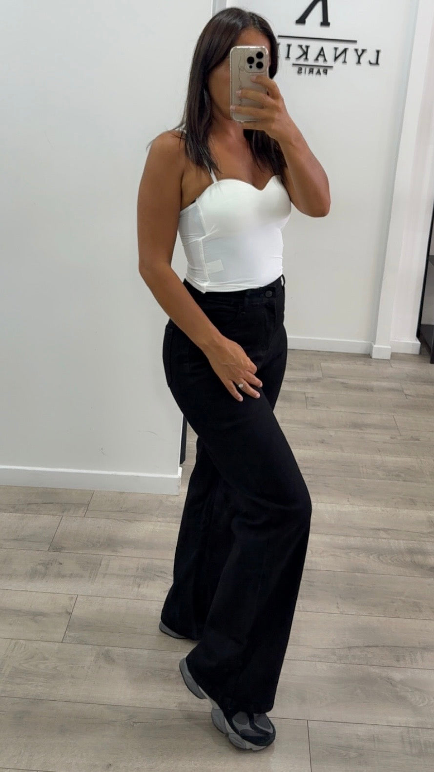 Jeans full noir droit