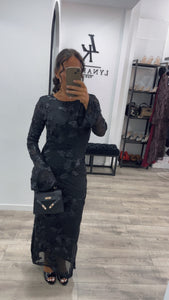 Robe noir longue