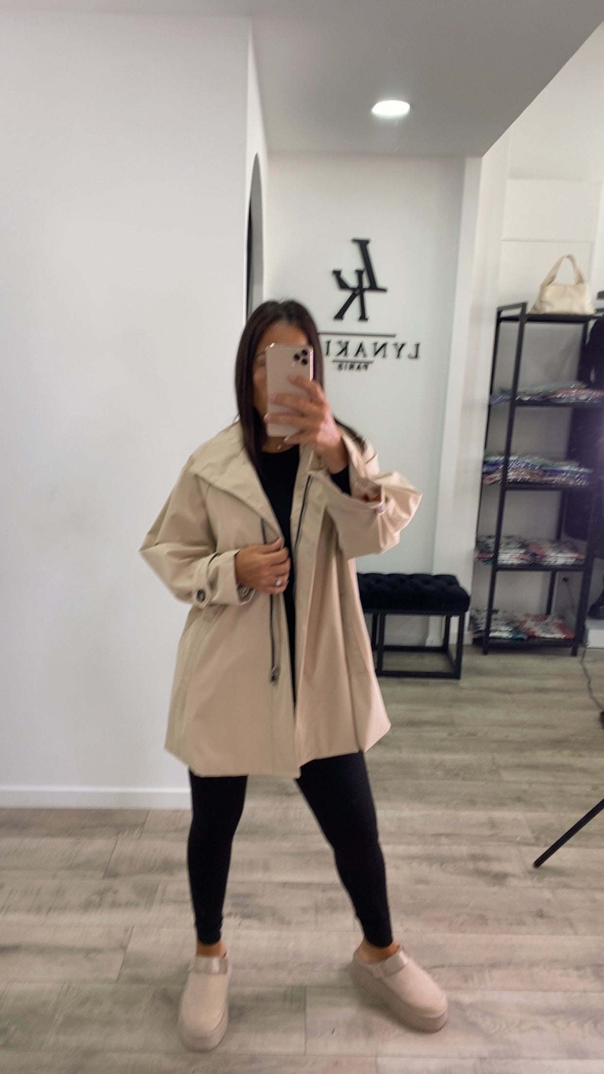 Imper over size beige