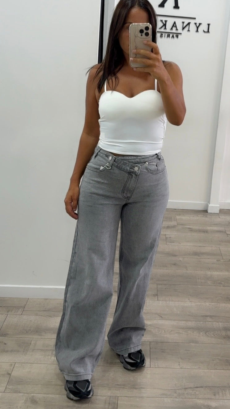 Jeans gris droit