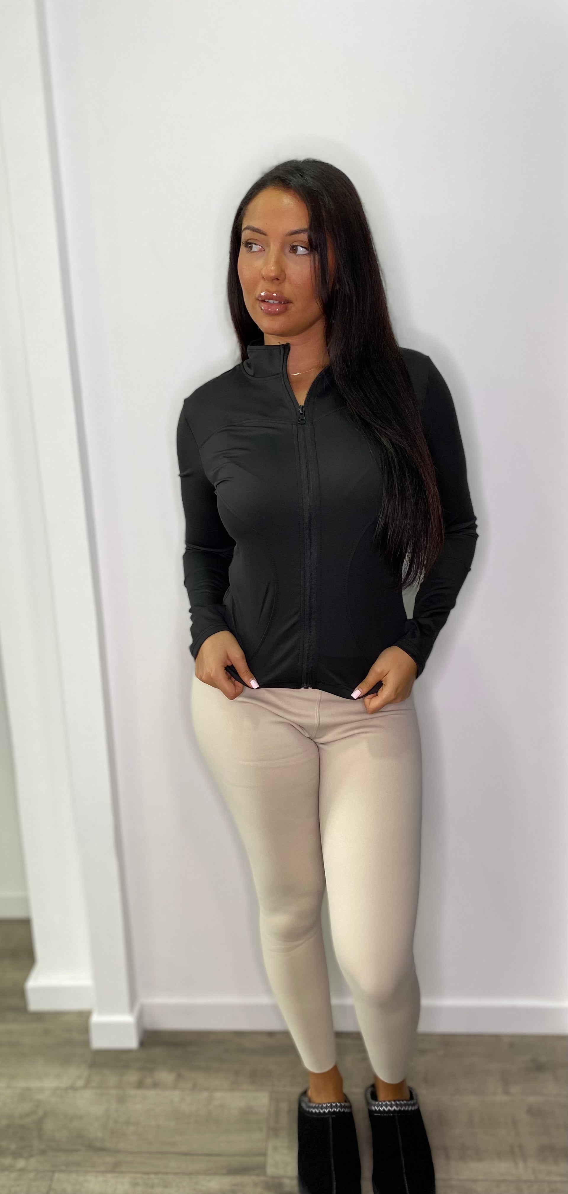 Leggins Beige molletonné