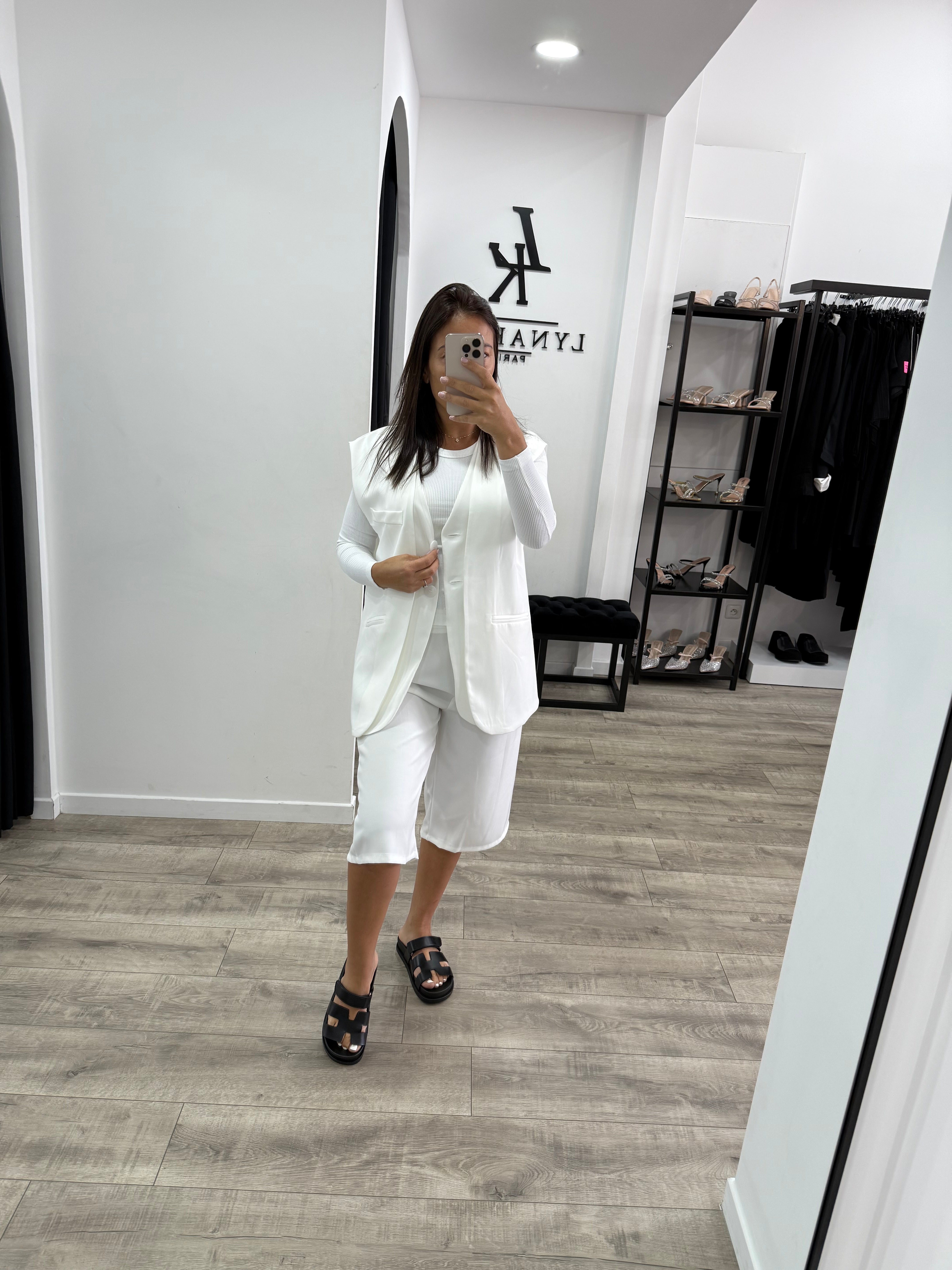 Tailleur Bermuda Blanc