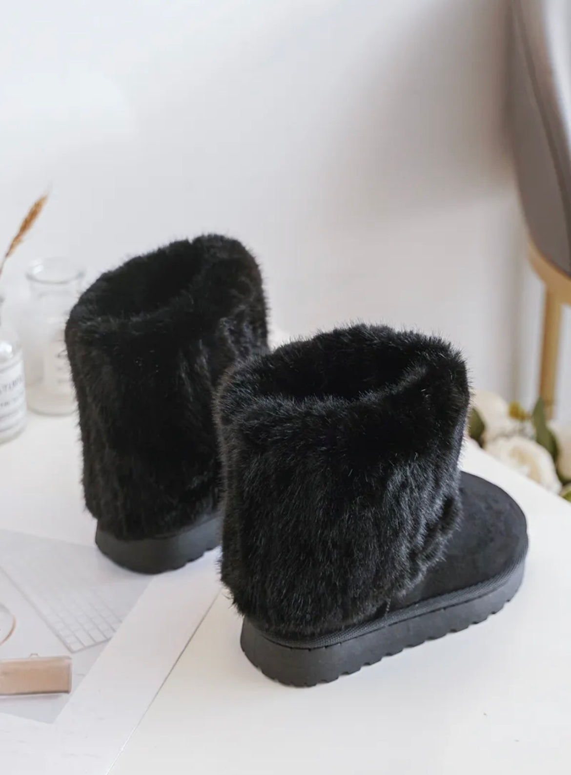 Inspi ugg fourrure noir