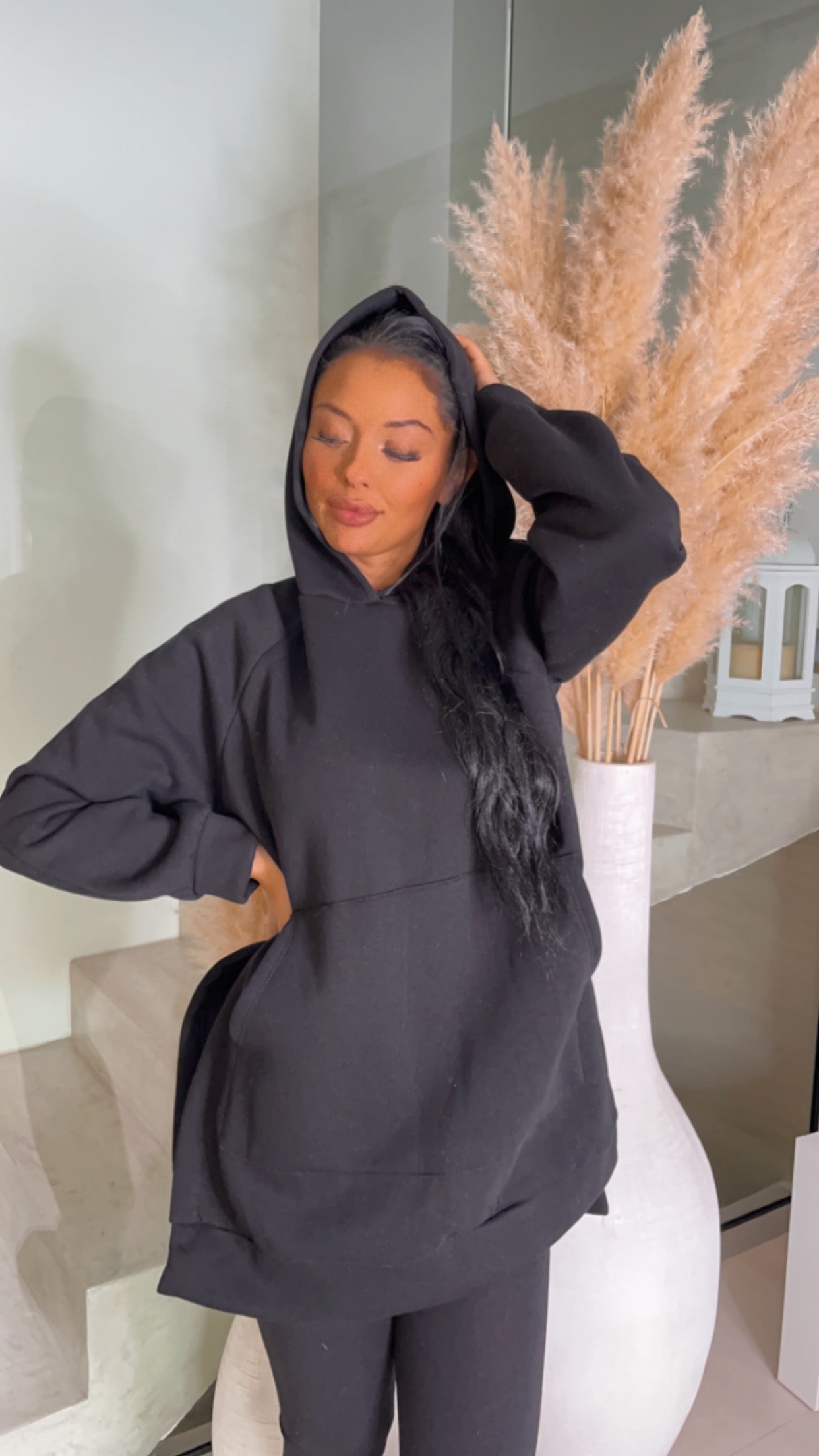 Ensemble Leggins Noir capuche