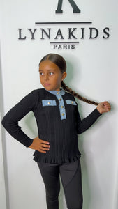 Haut bi matière Noir jeans