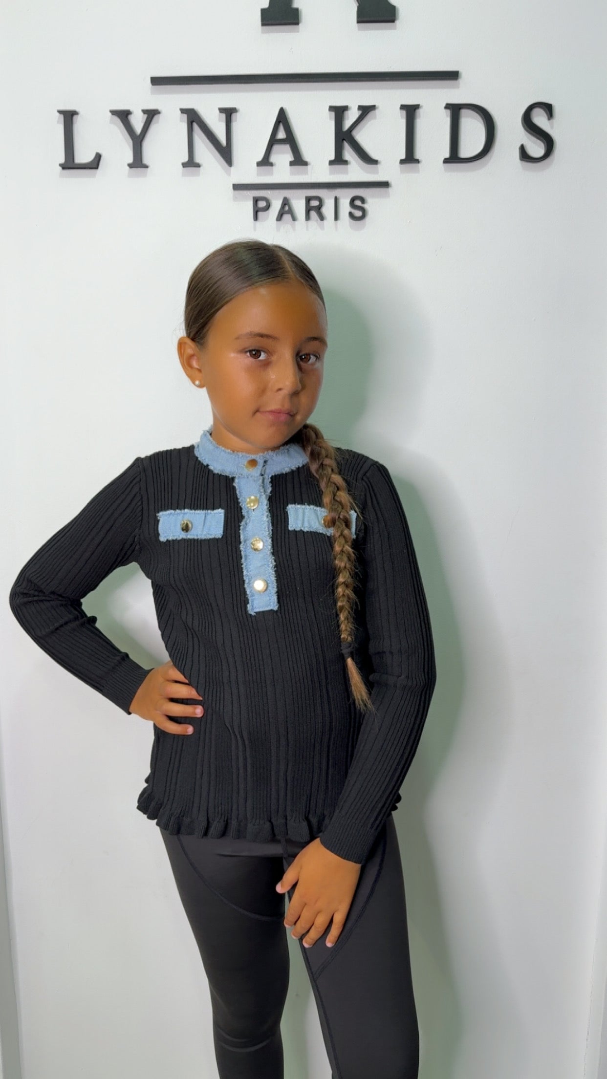 Haut bi matière Noir jeans