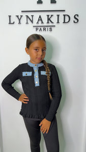 Haut bi matière Noir jeans
