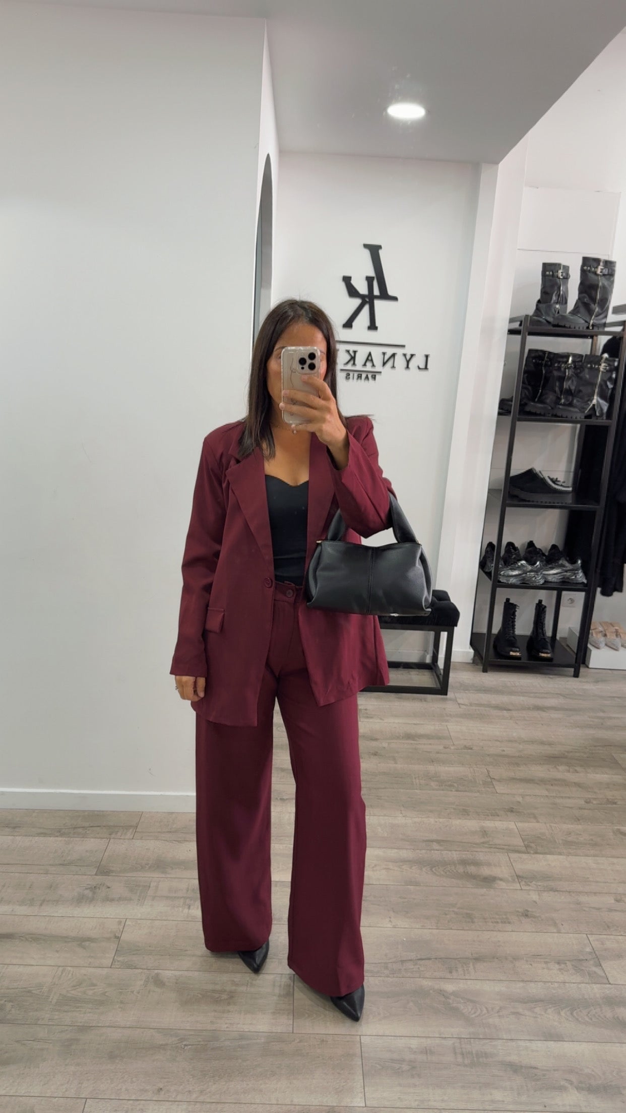 Tailleur over size Bordeaux