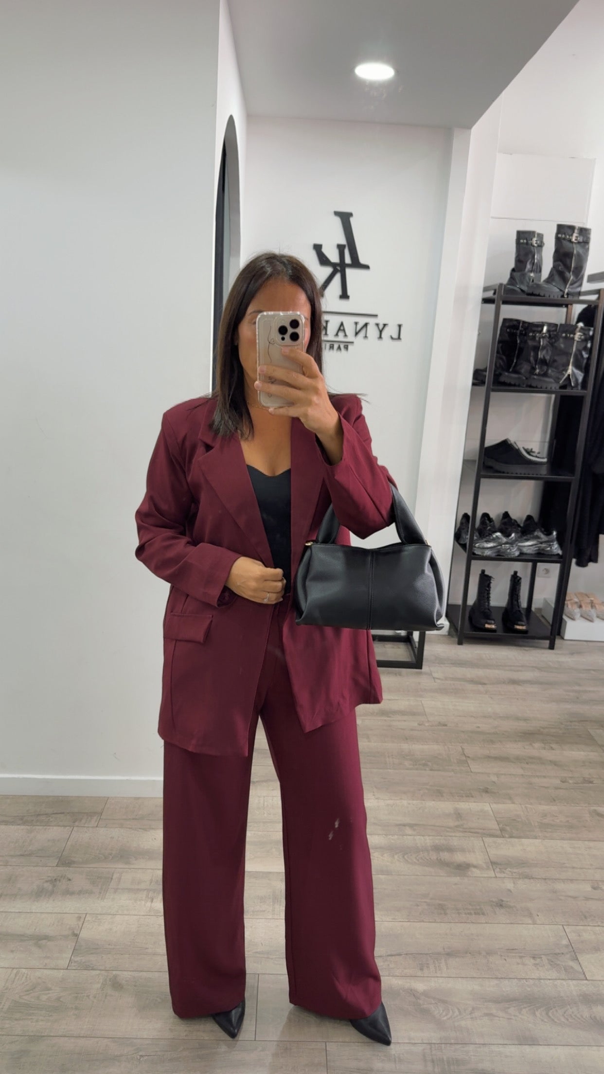 Tailleur over size Bordeaux