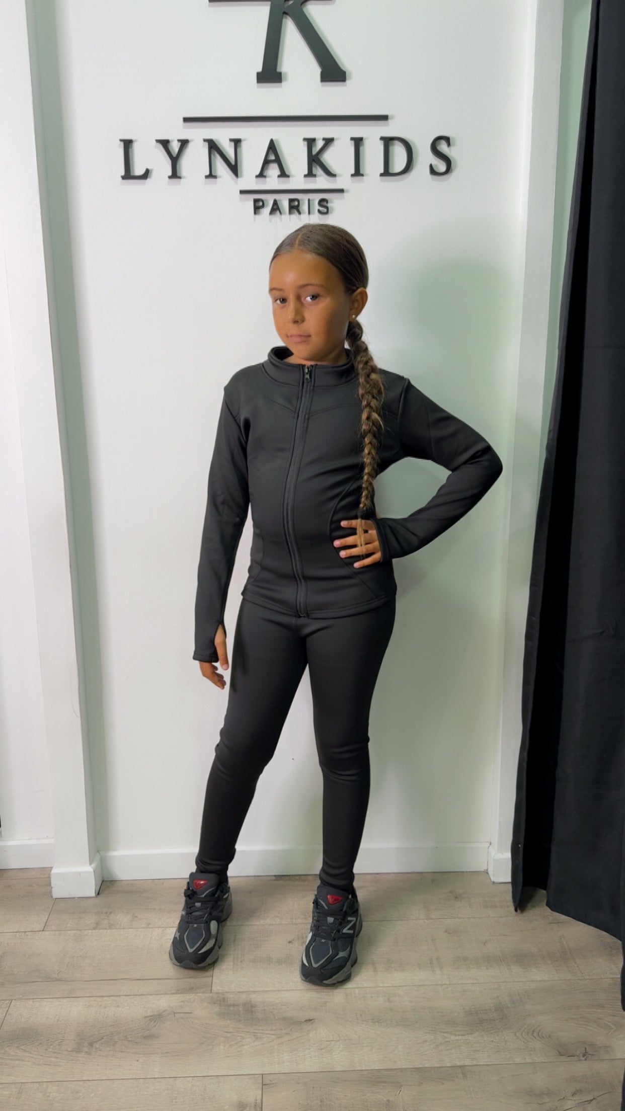 Ensemble de Sport fourrés à l’intérieur noir￼
