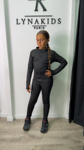 Ensemble de Sport fourrés à l’intérieur noir￼