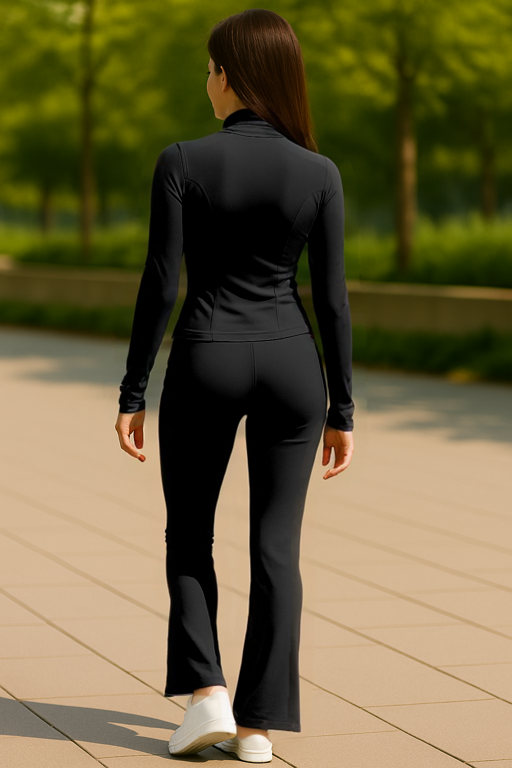 Ensemble survêtement sport Noir évasé