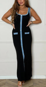 Robe noir et bleu jeans