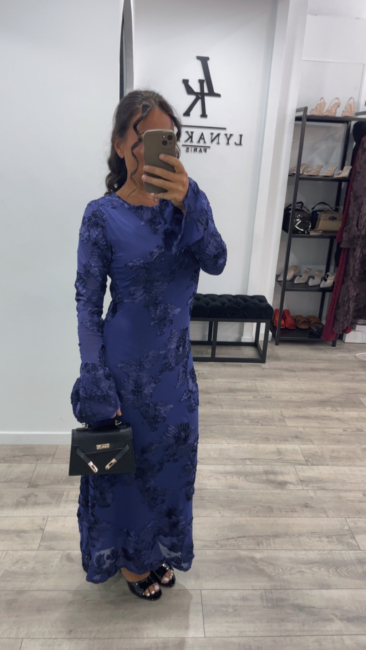 Robe bleu longue
