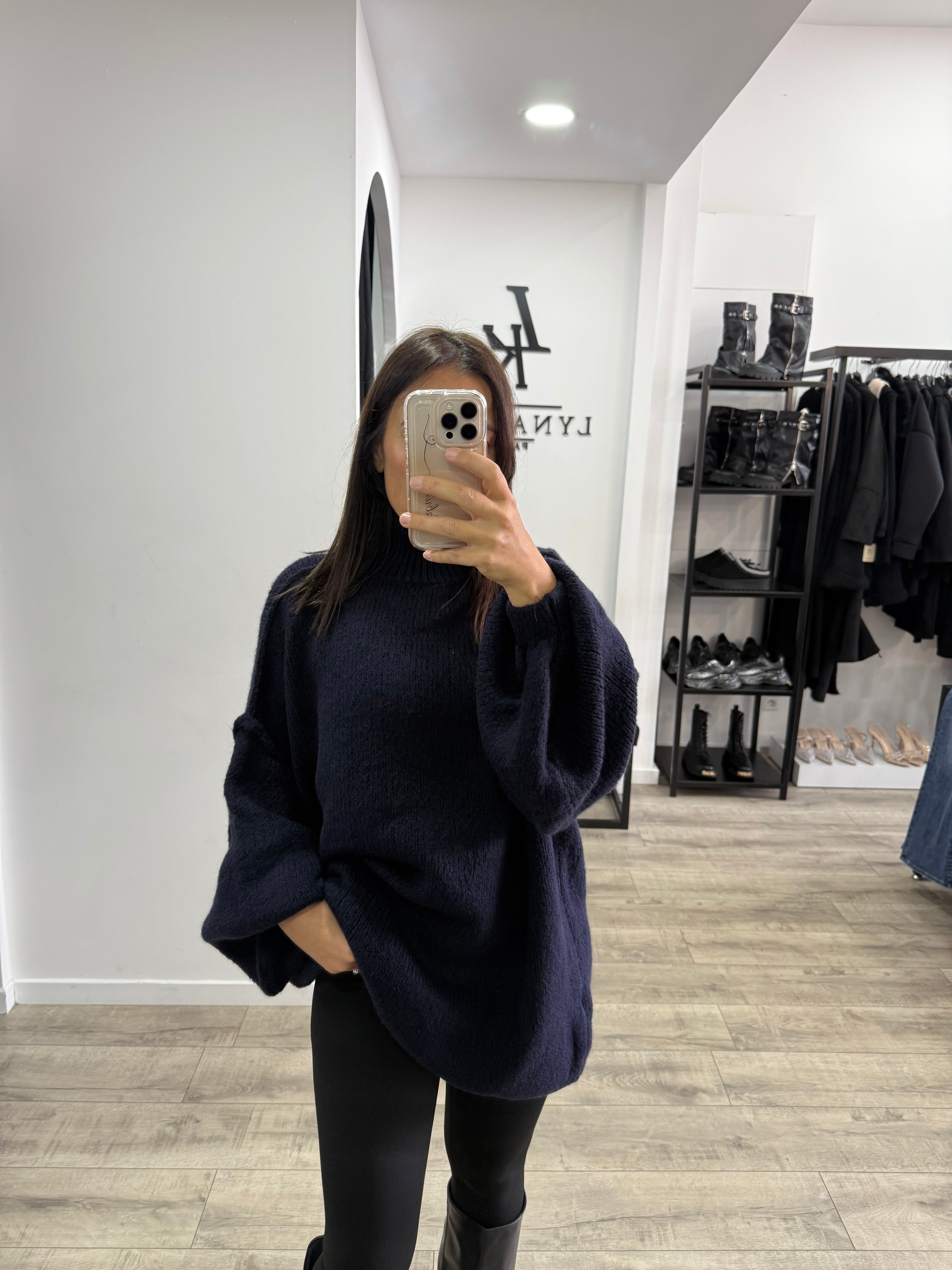 Pull maxi Bleu marine