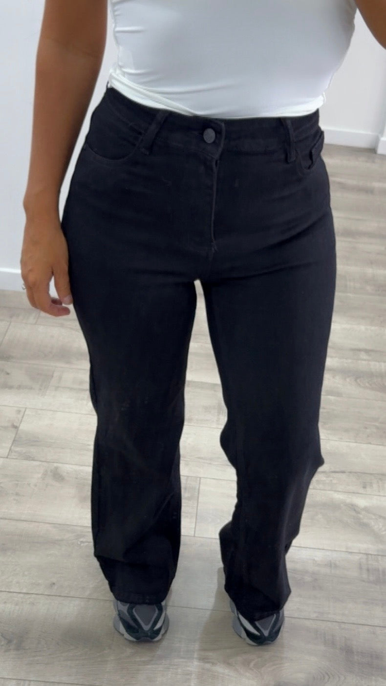 Jeans full noir droit