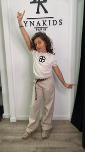 Pantalon ceinture Beige