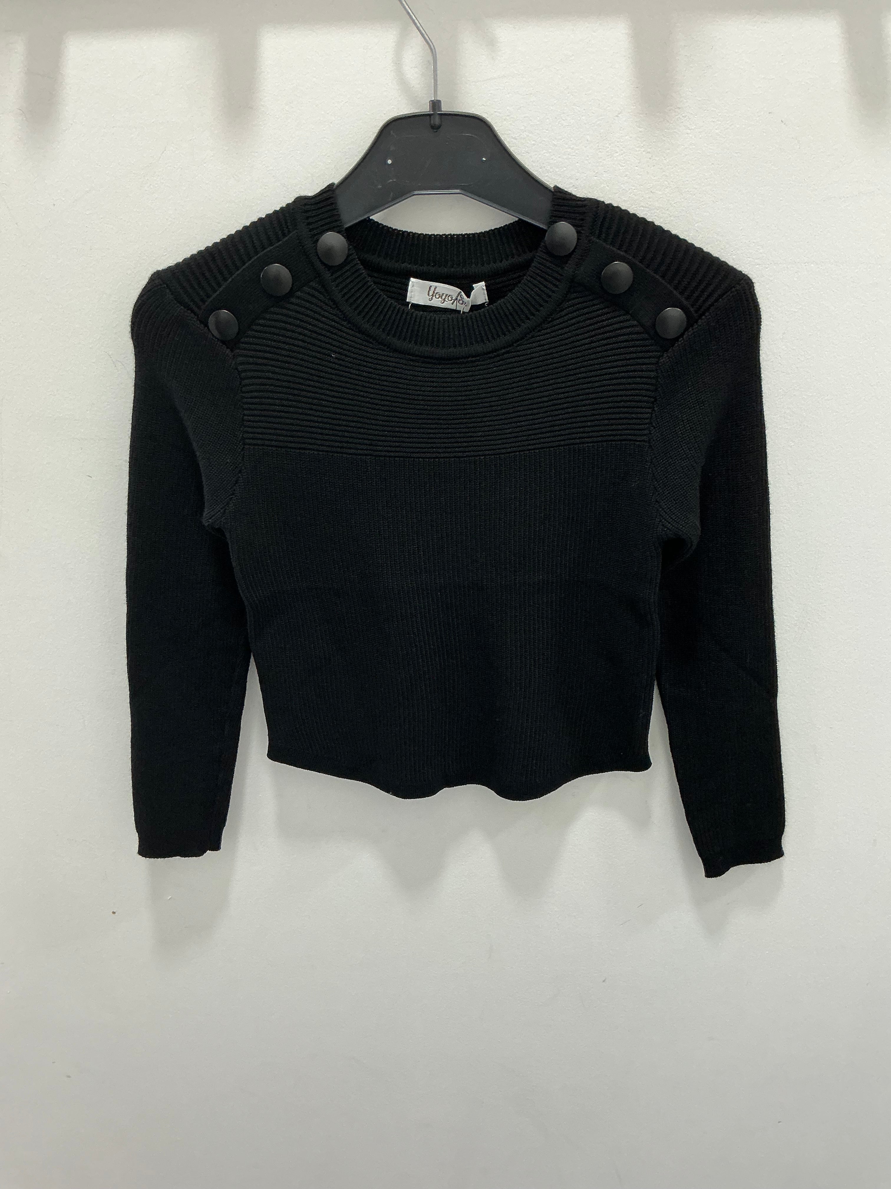 Pull bouton noir