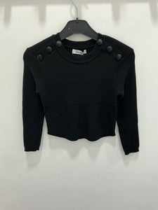 Pull bouton noir