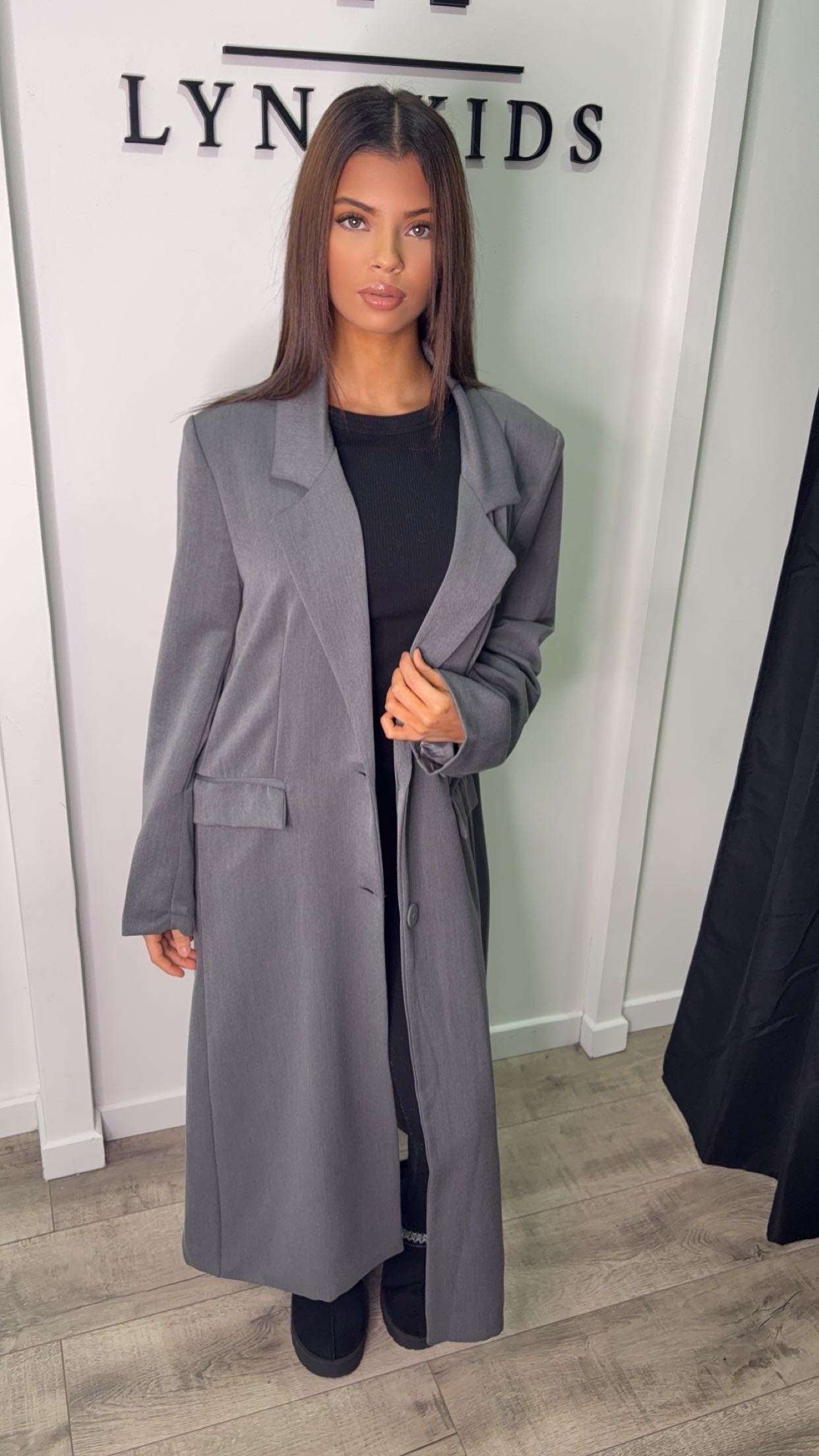 Robe blazer gris