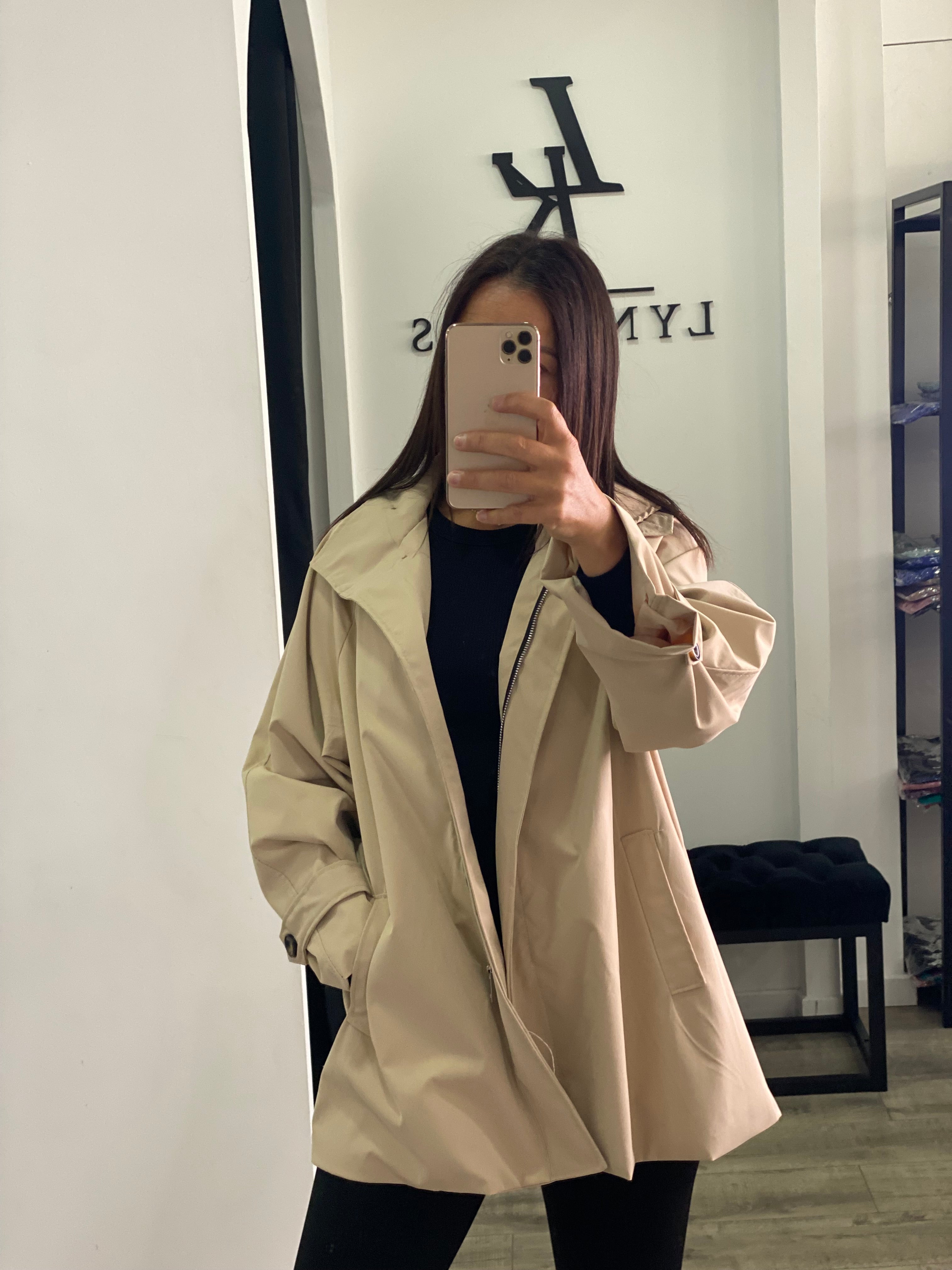 Imper over size beige