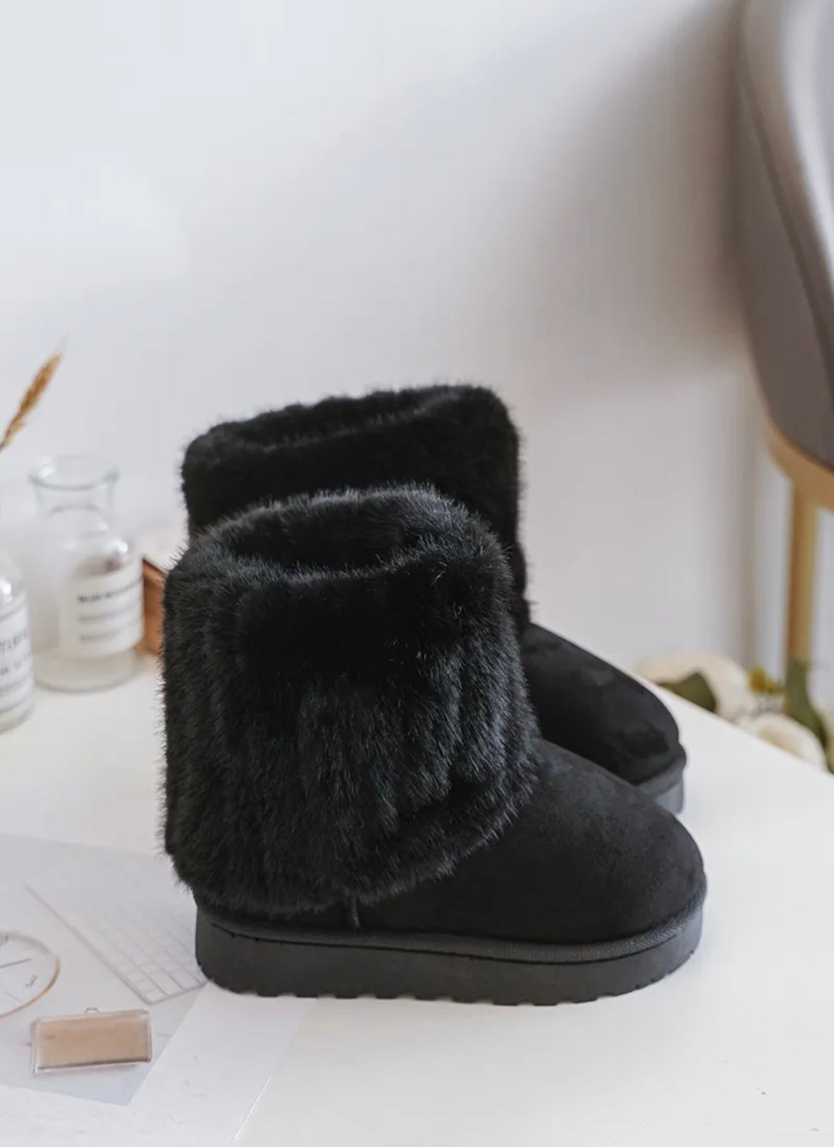 Inspi ugg fourrure noir