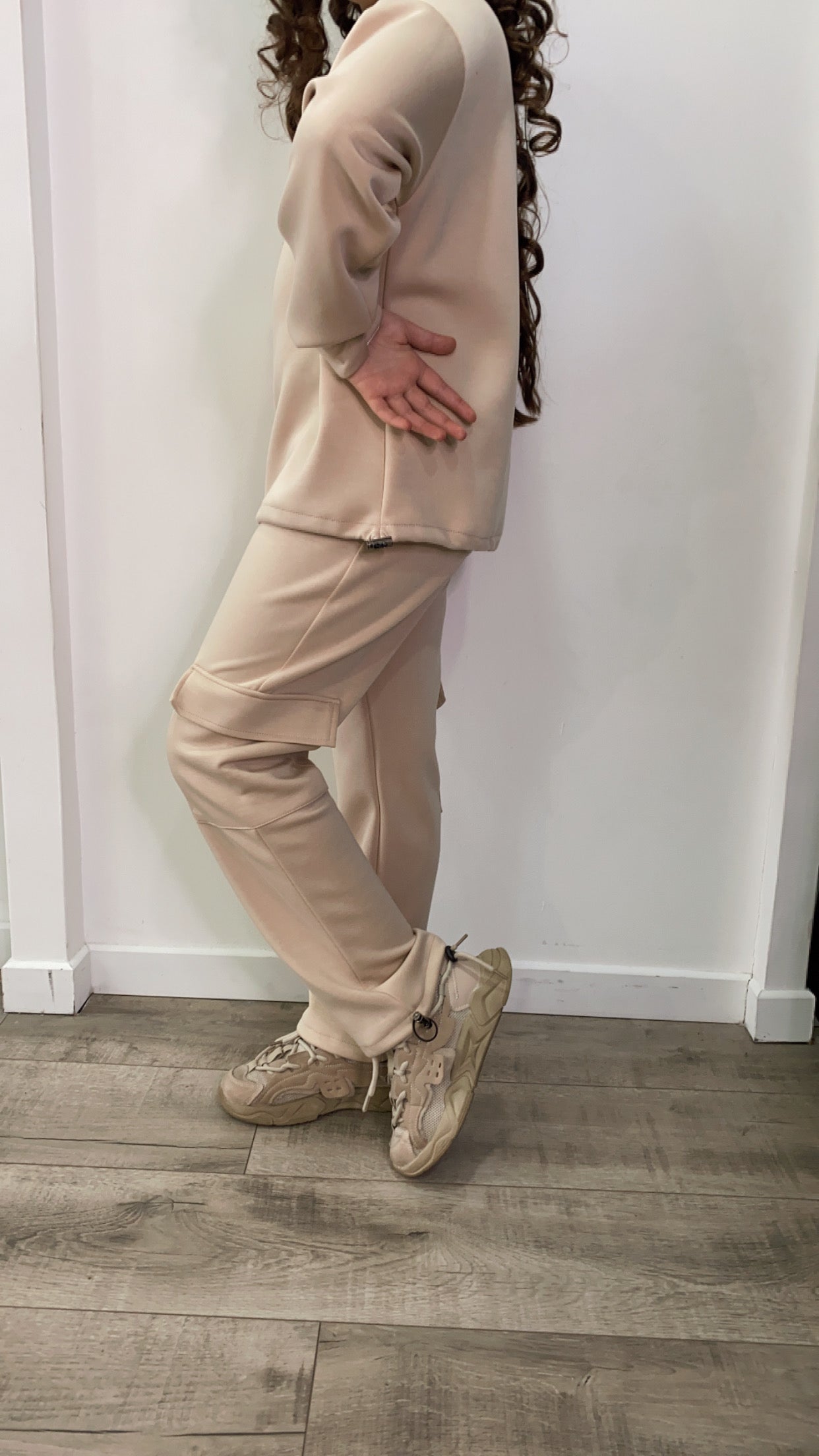 Ensemble survêtement cargo beige