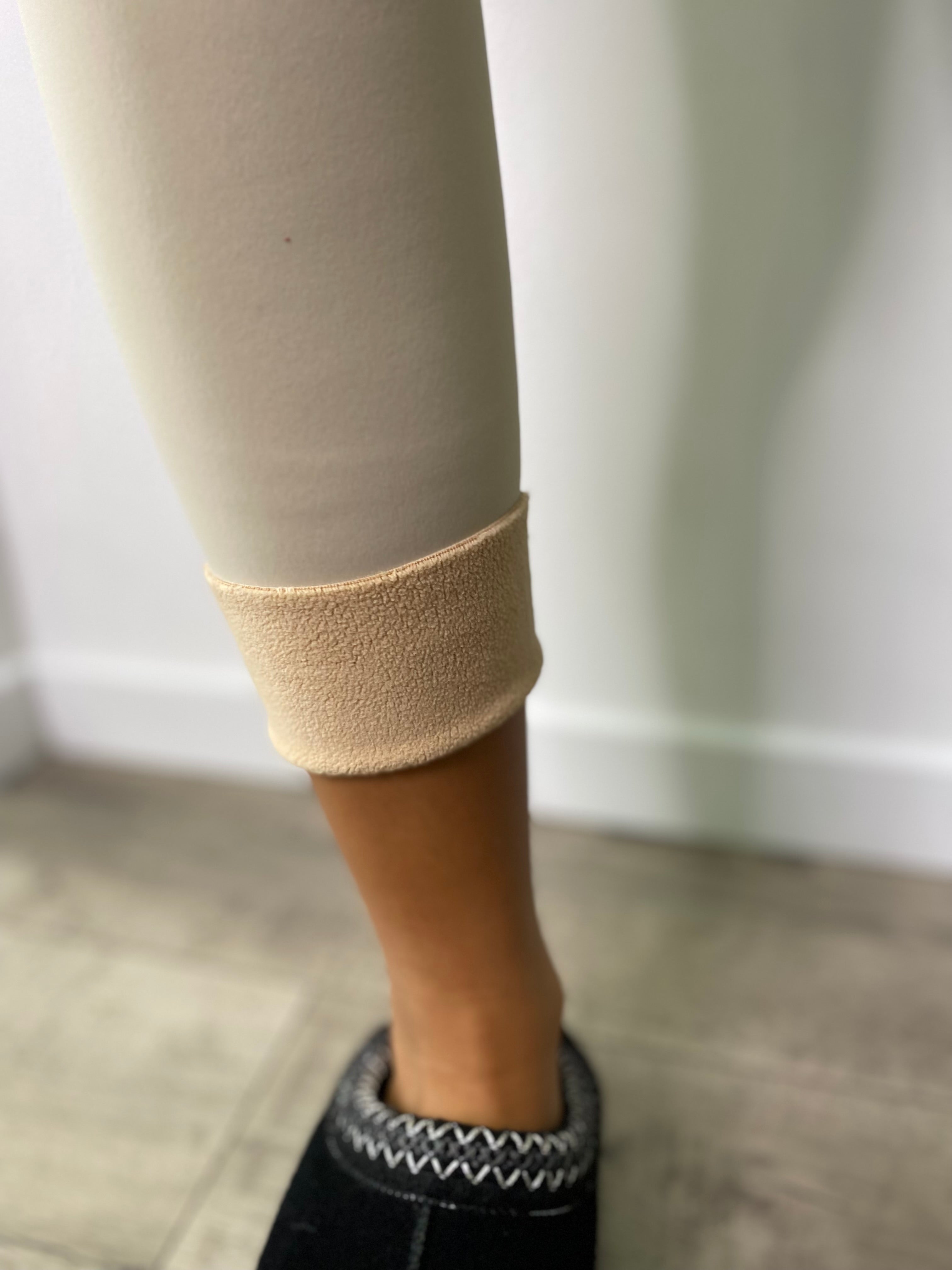 Leggins Beige molletonné