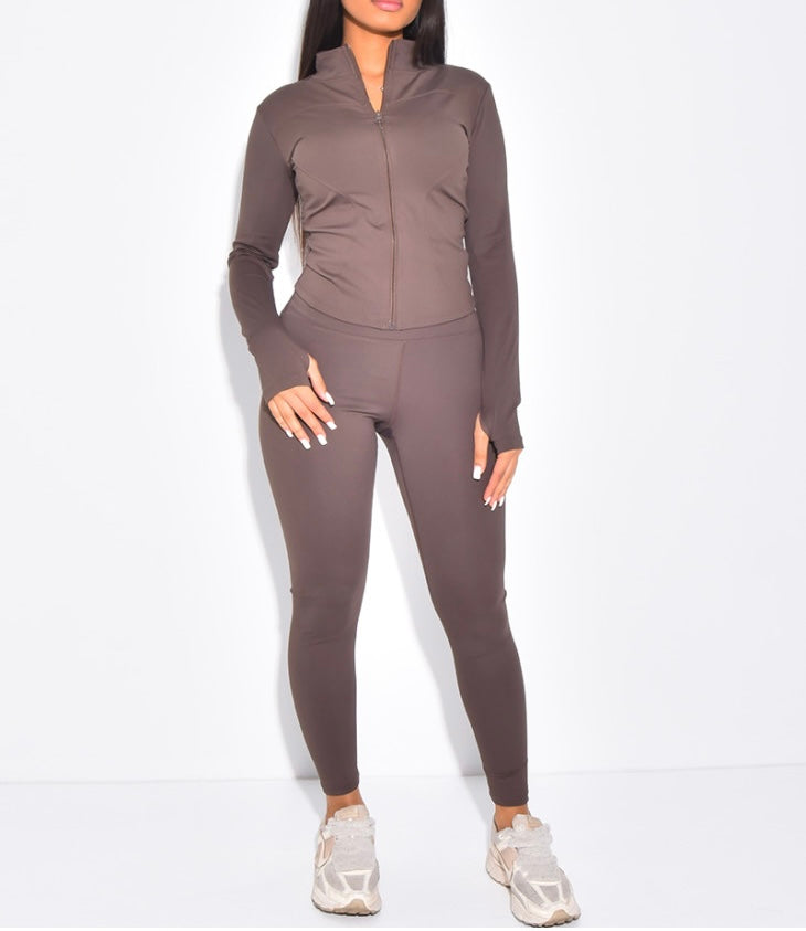 Ensemble survêtement sport Marron