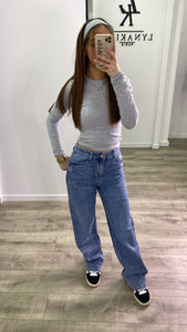 Jeans Mom Bleu