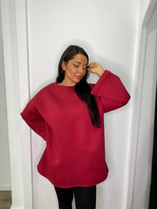 Sweat over size Bordeaux