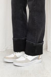 Jeans revers gris foncé