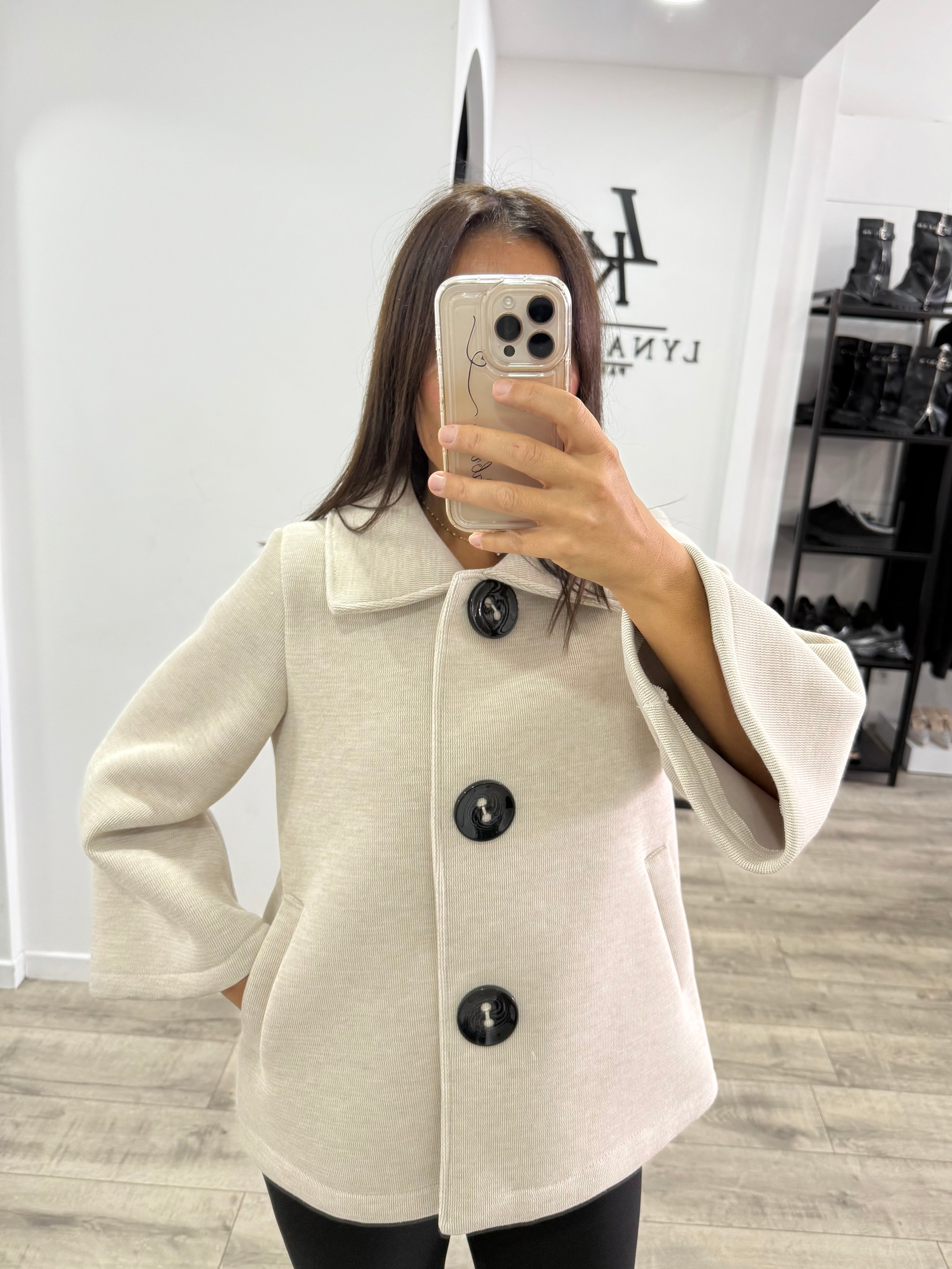 Veste Gros bouton Beige