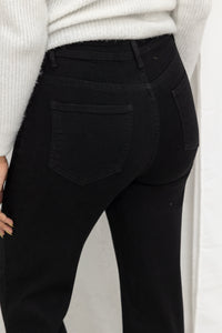 Jeans full noir droit