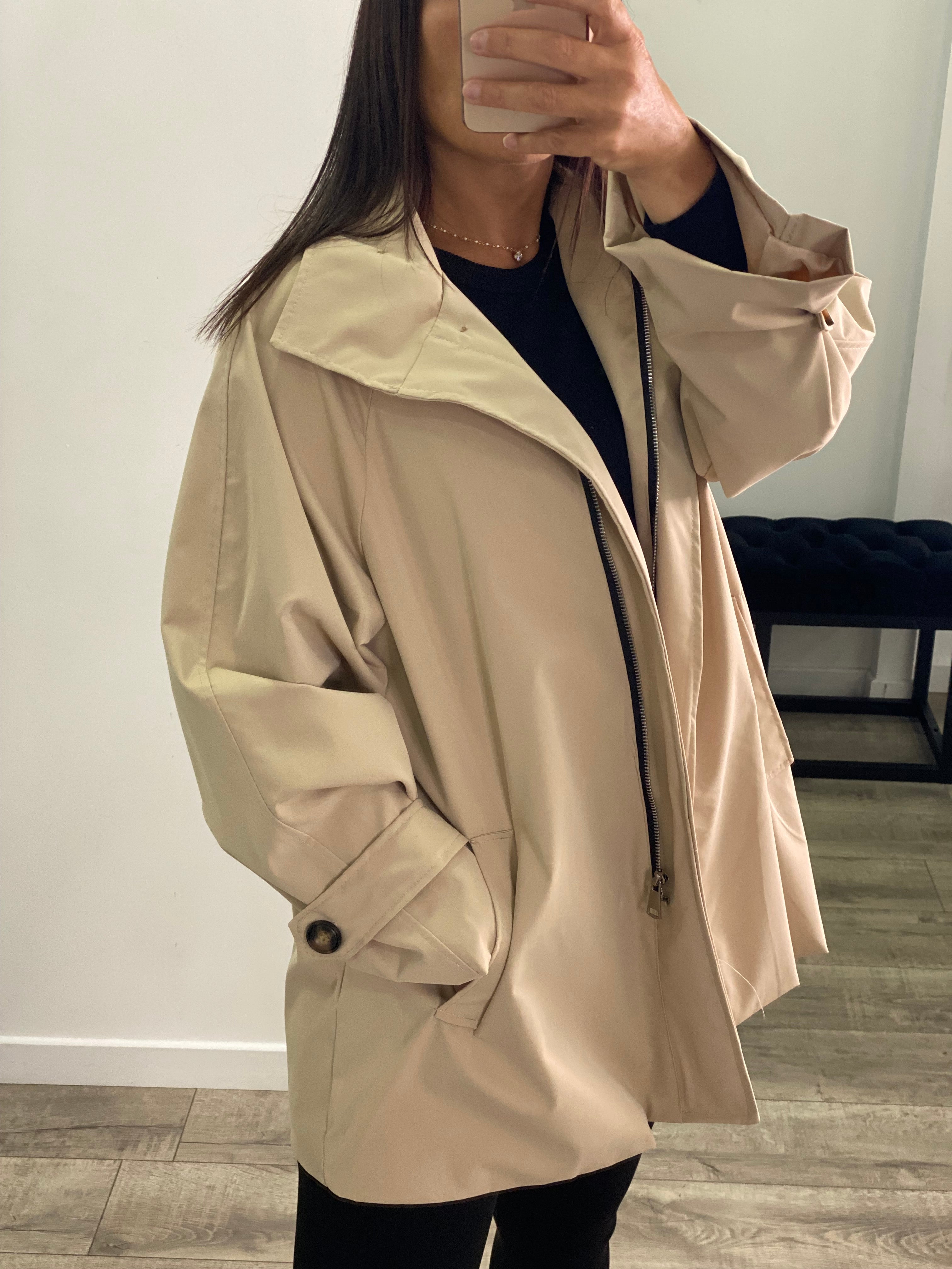 Imper over size beige