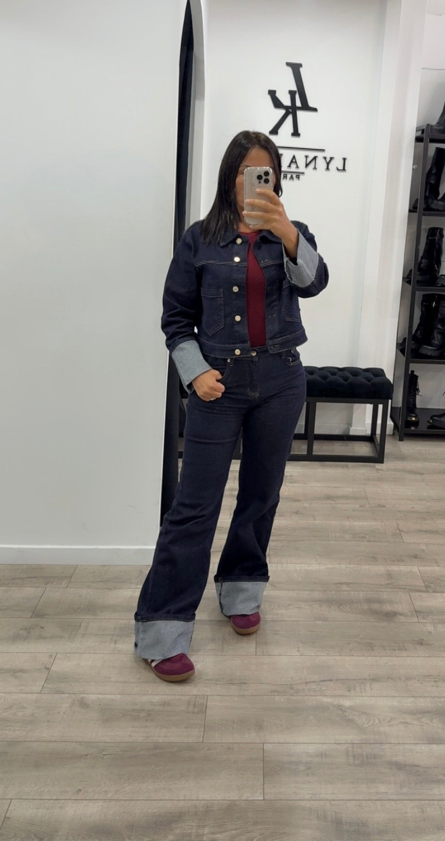 Ensemble jeans revers