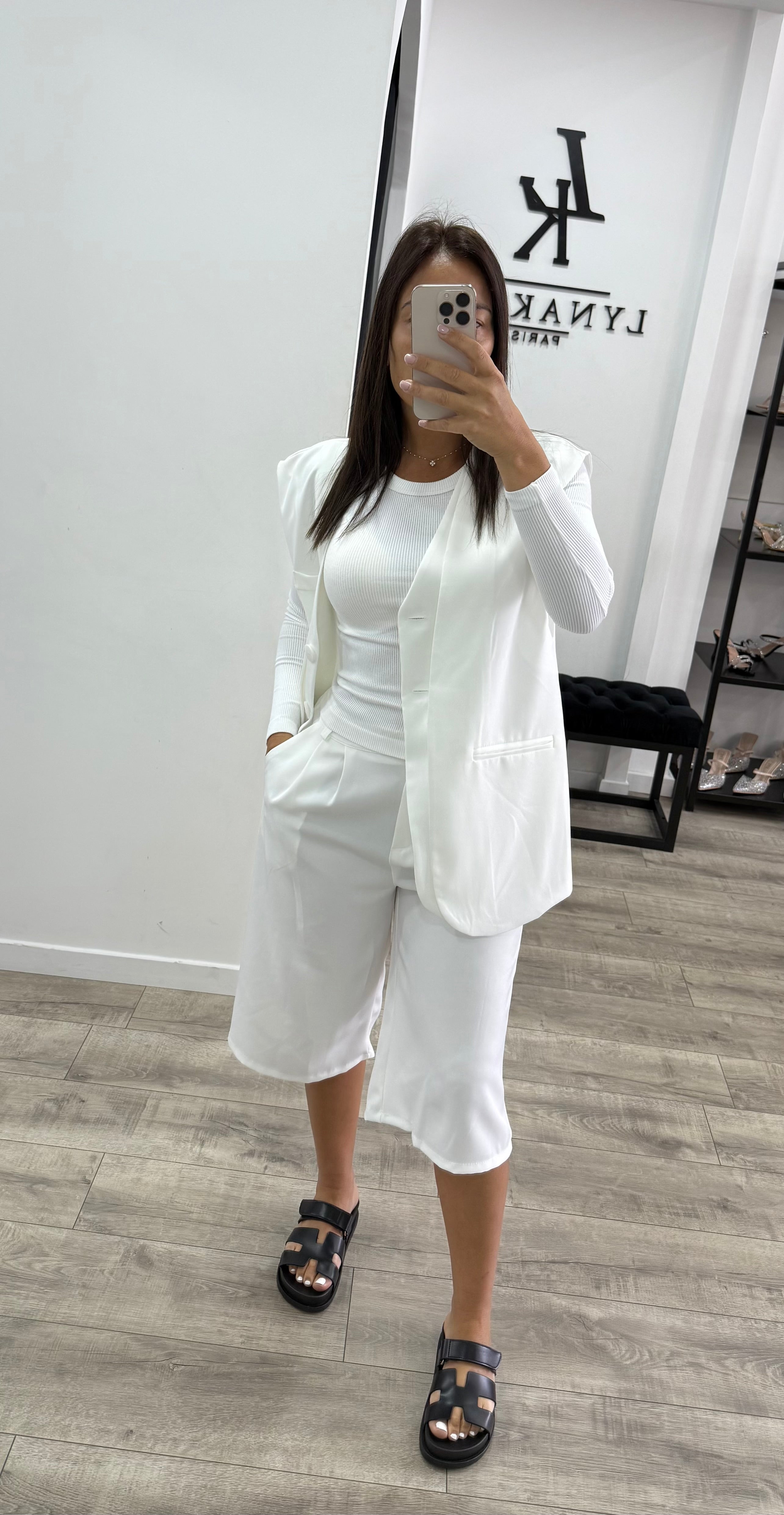 Tailleur Bermuda Blanc