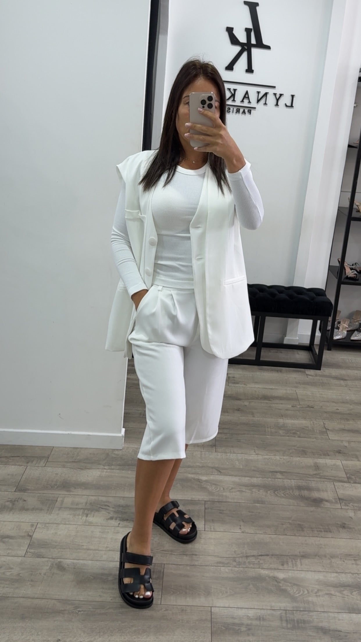Tailleur Bermuda Blanc