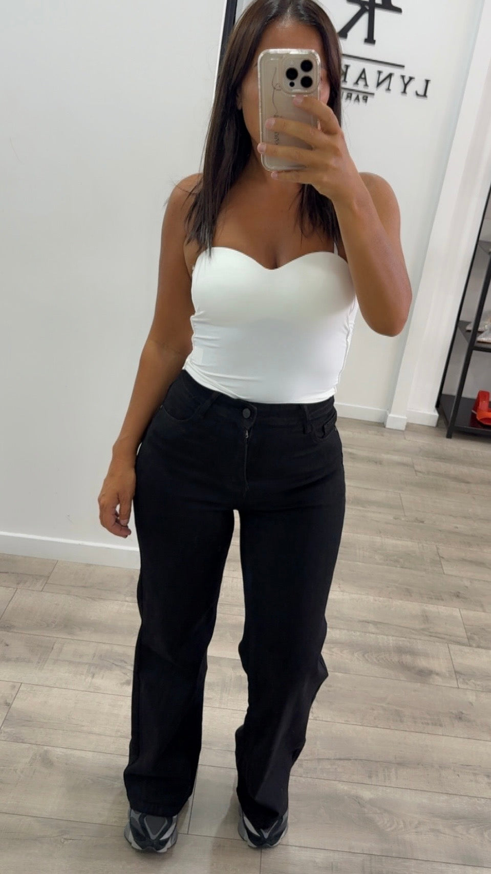 Jeans full noir droit