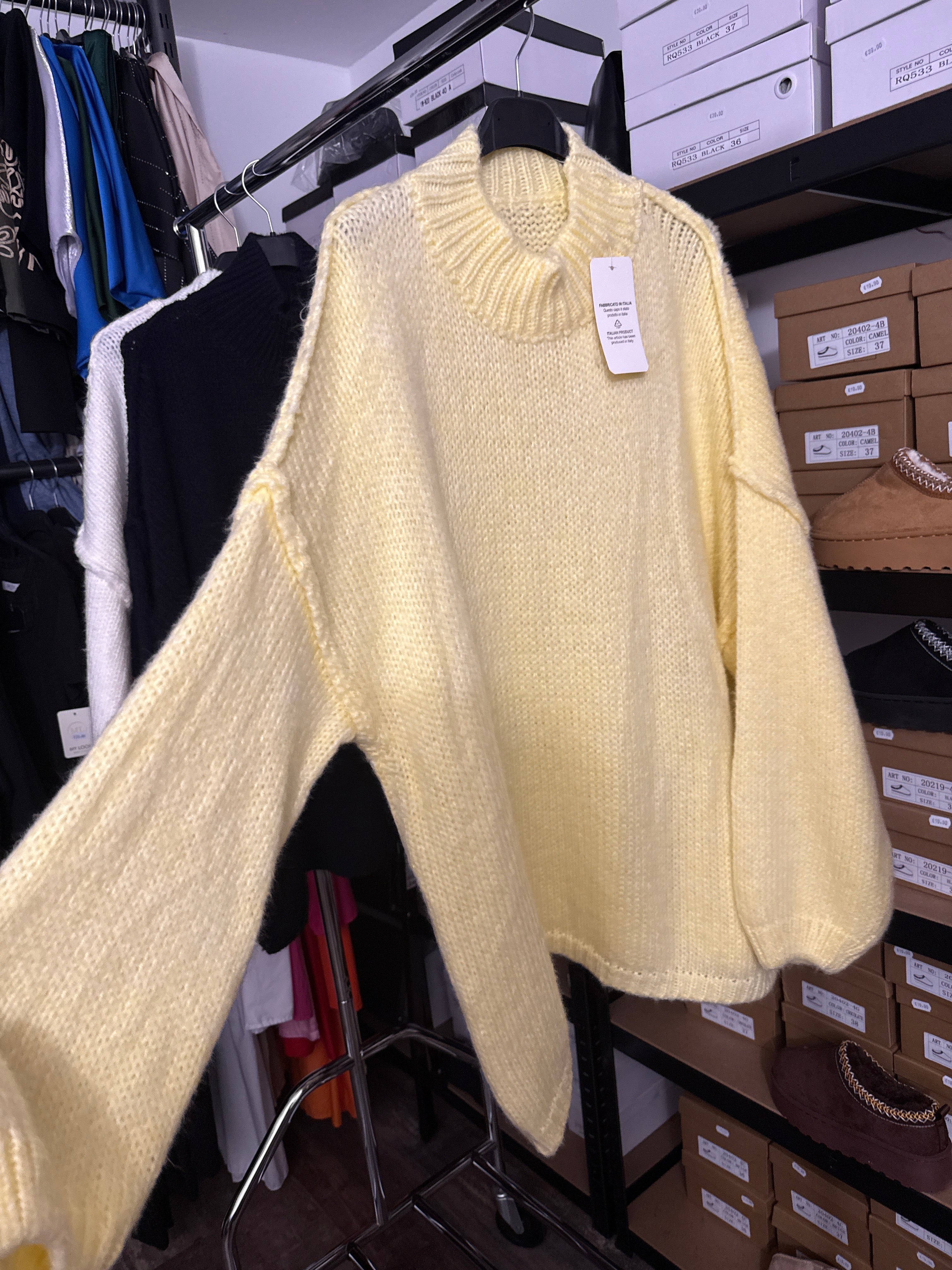Pull maxi jaune