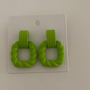 Boucles d’oreilles géométrique vert